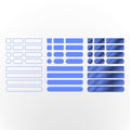 Set of vector modern material style buttons. Royalty Free Stock Photo